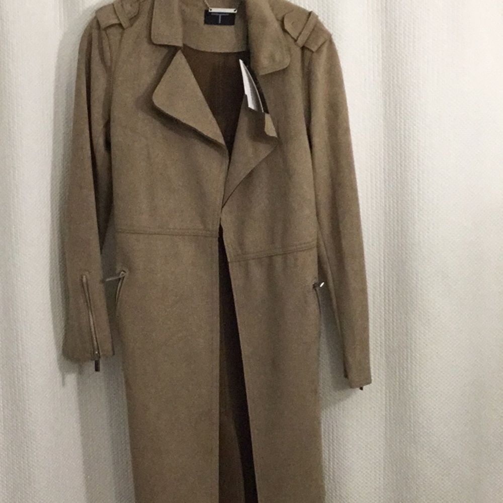 Tahari Tan Long Coat NWT